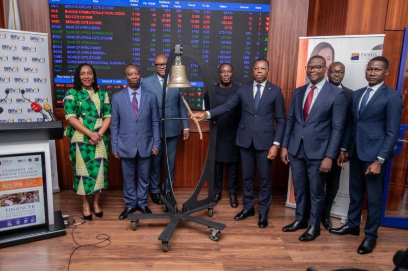 BRVM: Première cotation de l’emprunt obligataire « Fidelis finance-Pme élan croissance Uemoa 7% 2025-2030